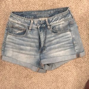 American Eagle Hi-Rise Shortie Jean shorts
